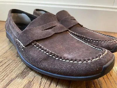 Martin Dingman Brown Suede Country Wear Penny Loafers Men's Size 9M • $59.99