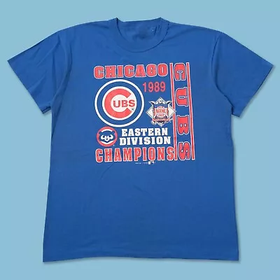 Vtg 1990 Chicago Cubs Gift For Baseball Fans Men Women T-Shirt S-3XL • $19.94