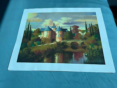 Max Hayslette Château Sunrise Lithograph COA • $50