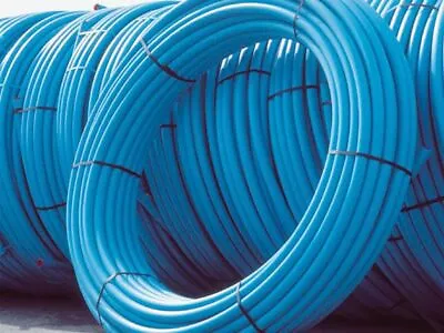 25MM BLUE MDPE PLASTIC MAINS WATER PIPE 25m 50m 100m 150m Roll Coil Underground • £40.25