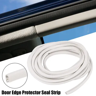 5m Rubber U Shape Car Door Edge Trim Guard Protector Seal Strip Roll Clean White • $13.29