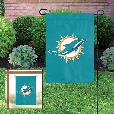 Miami Dolphins 10 X15  NFL Licensed Garden Flag / Banner - Free Shipping • $9.59