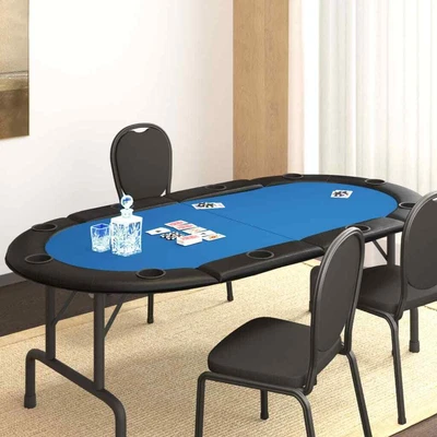 $133.99 • Buy  10-Player Folding Poker Tabletop Card Poker Game Mat With Cup Holders VidaXL