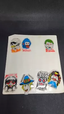 7 Vintage 1980s Halloween Monsters Puffy Stickers Collection Dracula Mummy  • $18.90