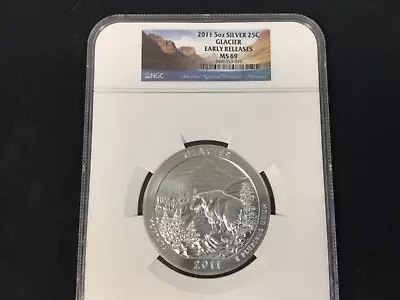 2011-P 25C ATB Glacier NP5 Oz .999 *SILVER*  - NGC SP 69!!! Early Release! • $194.95