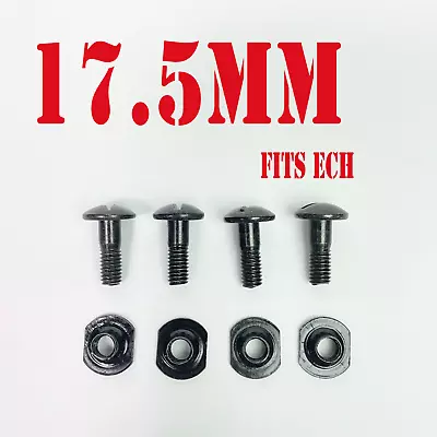 17.5mm ECH & Bump HELMET HARDWARE SET 4-POINT CHINSTRAP SCREW BOLT & NUT 4pk New • $11.99