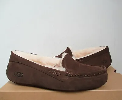 UGG Women's ANSLEY Suede Slipper Shoe ESPRESSO Brown 10US NWOB $100 MSRP • $71.99