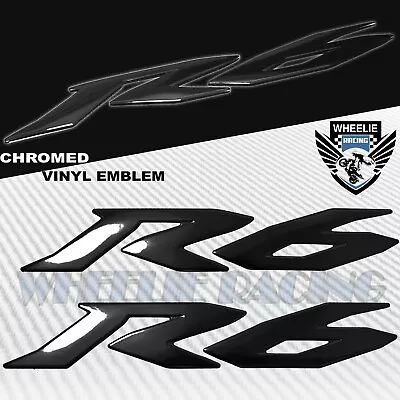 6  3d Emblem Fender/fairing/fuel Tank Logo Sticker For Yzf-r6/r6s Glossy Black • $15.98