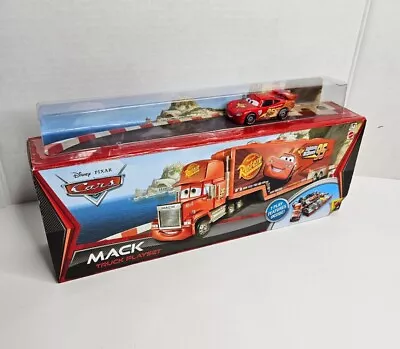 Disney Pixar The World Of Cars Mack Truck Playset V5132 W/ Lightning Mc Queen. • $89.99