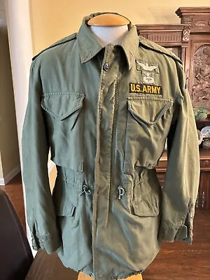 Rare Vintage US ARMY Vietnam Combat Patched M-51 Field Jacket Size ~ Short Med • $350