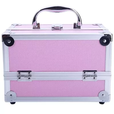 SM-2176 Aluminum Makeup Train Case Jewelry Box Cosmetic Organizer With Mirror 9  • $35
