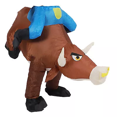 Inflatable Bull Costume For Adults Funny Blow Up Bull Rider Costume With Blo (D) • $102.09