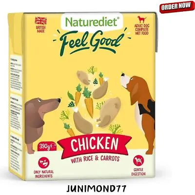Naturediet-Feel Good Wet Dog Food Natural And Nutritionally Balanced-Pack Of 18 • £26.99