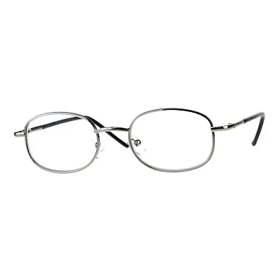 Clear Lens Glasses With Bifocal Reading Lens Small Oval Frame Spring Hinge • $10.95
