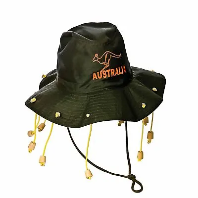 £8.40 • Buy Adult AUSTRALIAN HAT + Corks Fancy Dress Aussie Crocodile Dundee Outback Day