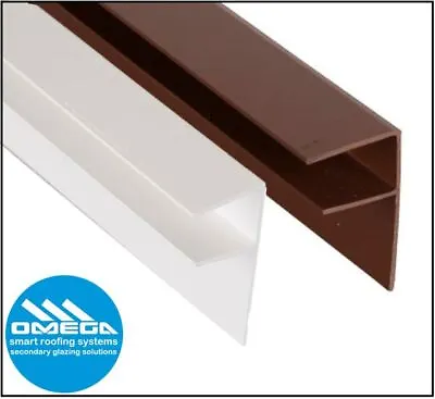 25mm PVC F Section / Edge Trim For Polycarbonate Roofing Sheets • £14