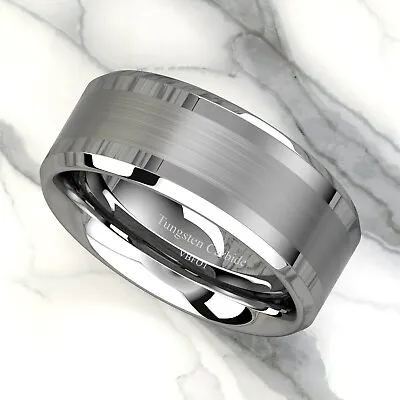 VBFOT Titanium Color Two Tone Tungsten Wedding Band Men's Ring Bridal Jewelry • $10.99