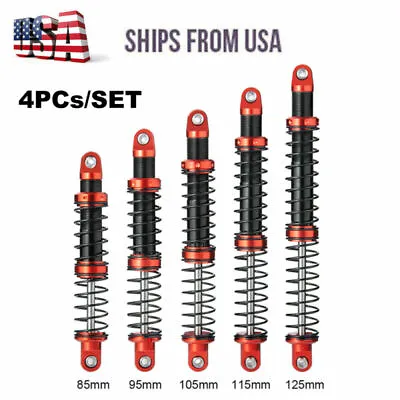 4pcs Alloy 85/95/105/115/125mm Shocks Absorber For 1:10 RC TRX-4 AXIAL SCX10 D90 • $20.59