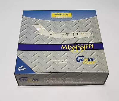 Gemini Macs Mississippi Diecast 1:400 Globemaster Iii Jet Model Boeing C-17 Usaf • $39.99