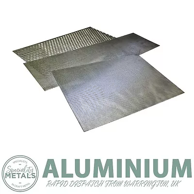 £5.54 • Buy Aluminium Perforated Sheet Plate 2mm To 10mm Round Hole UK Made & Guillotine Cut