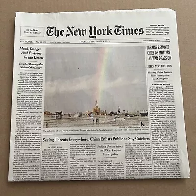 The New York Times Newspaper September 4 2023 Burning Man Thousands Stranded NYT • $14