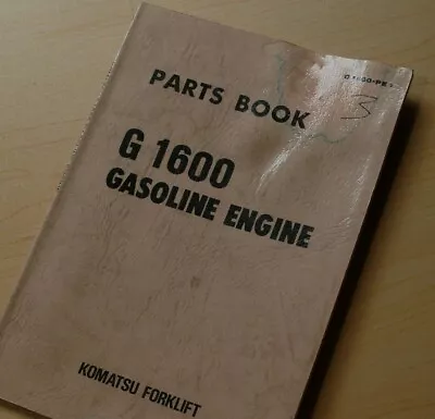 KOMATSU G1600 Gas Gasoline Engine Spare Parts Manual Book Catalog FG30G FG30SG • $16.87