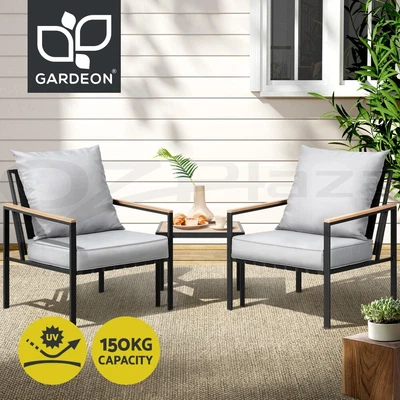 $201.96 • Buy Gardeon Outdoor Furniture 3pcs Lounge Setting Bistro Set Chairs Table Patio