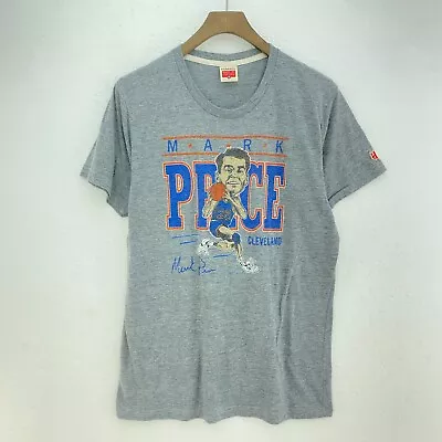 Vintage Mark Price Cleveland Cavaliers Caricature Graphic Gray T-Shirt Size L • $27.99