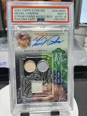 2023 Topps Sterling Miguel Cabrera Triple Relic PSA Auto 10 • $499