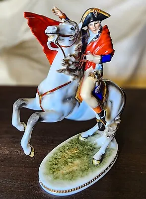 AK Kaiser W. Germany  Napoleon I  On A Rearing Horse 9  Porcelain Figurine • $175