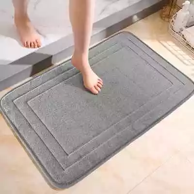 Super Water Absorbent Bathroom Memory Foam Bath Mat Pad Non-Slip Shower Foot Mat • $11.97