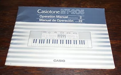 Casiotone MT-205 Operation Manual - Casio • $10