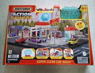 Matchbox Playset Action Drivers Super Clean Car Wash W/2020 Corvette CAR • $30