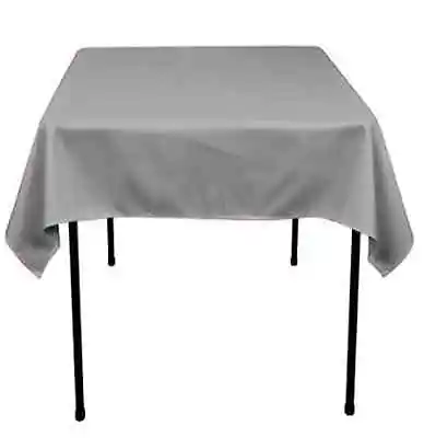 60 X 60 Inch Square Overlay Tablecloth 100% Polyester Wholesale Wedding Party • $11.99