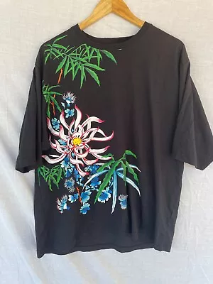 $39.95 • Buy Kenzo Paris Womens Floral  Black T Shirt Size XL