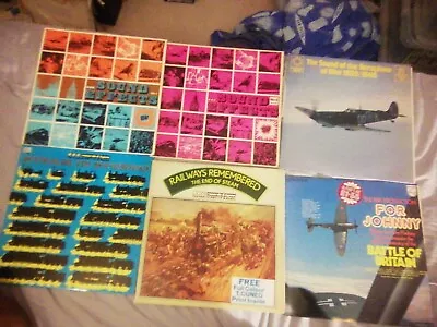 Sound Effects Vinyl LP Records Job Lot Aeroplanes Stream Engines Railways WW2 • £9.99