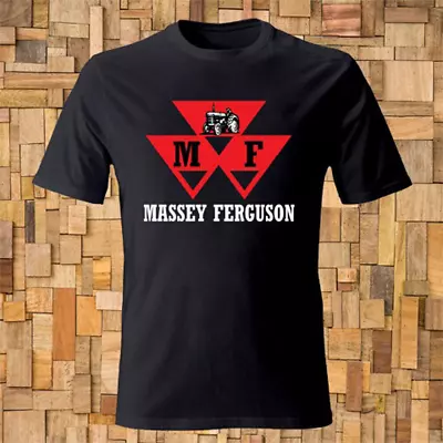 Massey Ferguson Tractor Logo Men's Black T-shirt Size S-5XL • $18.50