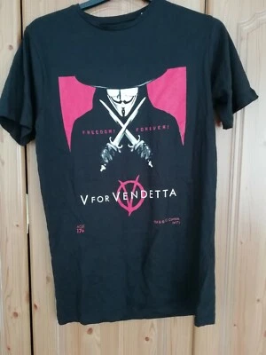 $12.47 • Buy V For Vendetta - TM & DC COMICS - Size S T Shirt Nerd Geek