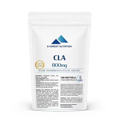 CLA 800mg Softgel Conjugated Linoleic Acid Anti Cellulite Fat Burner • £16.79