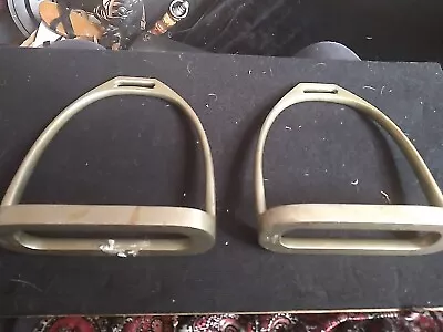 ROSTFREI Stamped Vintage Horse Cowboy Western Riding Stirrups Pair • $35