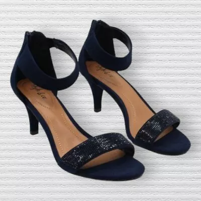 Style & Co Phillys Two-Piece Evening Sandals Created For Macy's - Navy Micro • £47.29