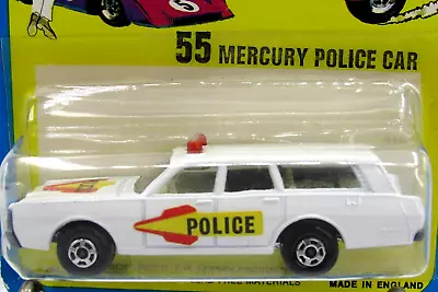 Matchbox Vhtf 1972 Superfast Series Mercury Commuter Police Car #55 Rare Carded • $89.95