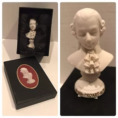 Vtg 250 Jahre - Mozart - 250 Years 3.5” Porcelain Mini Bust Statue Figure (B2) • $42.49