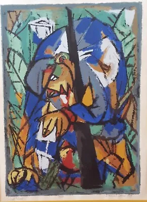 Marcel Janco 1949 Soldat Blesse (Wounded Soldier) 1972 Silkscreen Litho 76/150 • $425