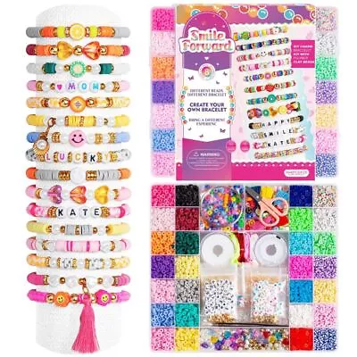 £11.98 • Buy 1 Set Clay Beads For Jewellery Making Polymer Clay Beads Bracelet Making Kit