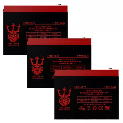 X-Treme X-400 12V 10Ah Replacement Electric Scooters SLA Battery - 3 Pack • $68.97