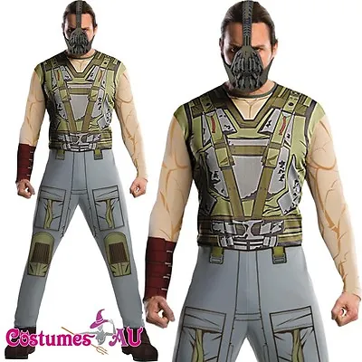 Mens Licensed Bane Mask Costume Batman Adult Dark Knight Fancy Dress Halloween • $28.04