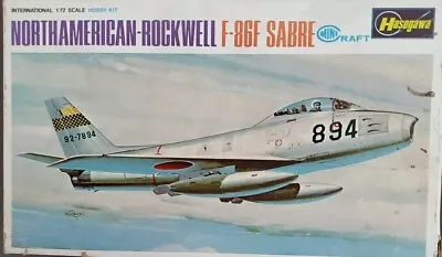 Hasegawa North American F-86 (F) F-86F Sabre 1/72 Model Kit Js-015 New Open Box • $21.89
