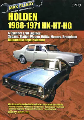 Holden Workshop Repair Manual HK HT HG 6cyl & V8 1968 - 1971 Book • $48.90