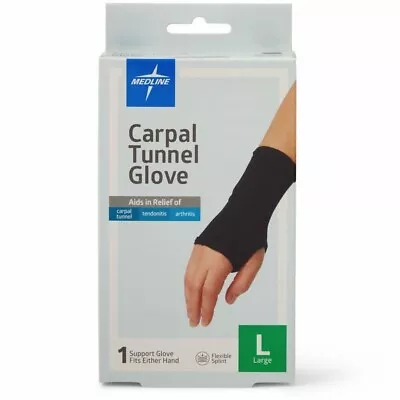 Medline Carpal Tunnel Glove 1 Support Glove Fits Either Hand SIZE: L • $9.99